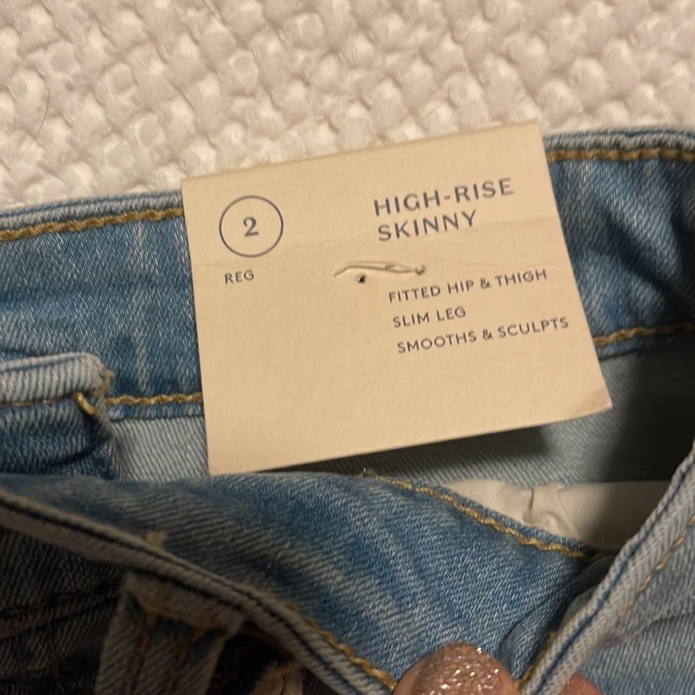 New Universal threads jeans high waisted skinny size 2 stretch - Picture 3 of 4